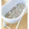 Pink and Green leaf swaddle blanket set